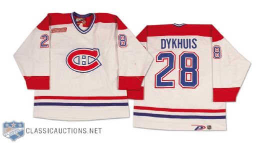 Karl Dykhuis 1999-2000 Montreal Canadiens Game Worn Home Jersey