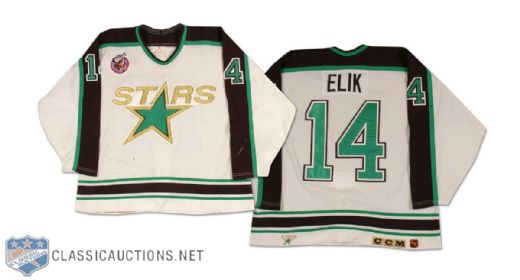 Todd Elik 1992-93 Minnesota North Stars Game Worn Home Jersey