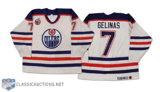 Martin Gelinas 1992-93 Edmonton Oilers Game Worn Jersey
