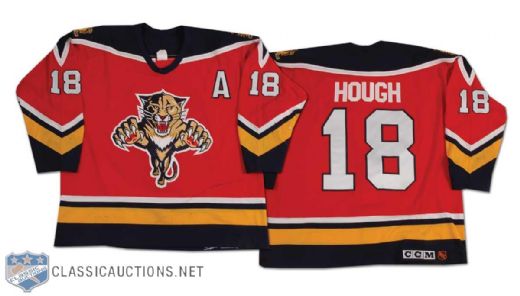 Mike Hough Mid-1990s Florida Panthers Game Worn Road Jersey
