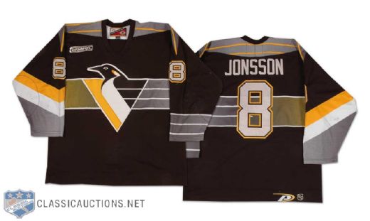 Hans Jonsson 1999-2000 Pittsburgh Penguins Game Worn Road Jersey