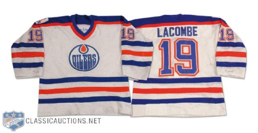 Normand Lacombe 1988-89 Edmonton Oilers Game Worn Home Jersey