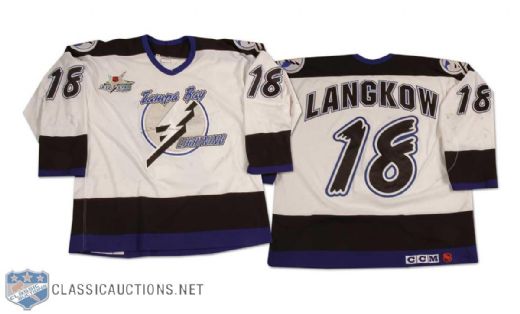 Daymond Langkow 1998-99 Tampa Bay Lightning Game Worn Jersey