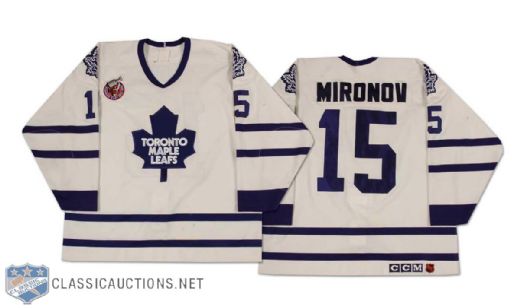 Dmitri Mironov 1992-93 Toronto Maple Leafs Game Worn Jersey