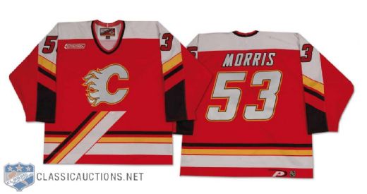 Derek Morris 1999-2000 Calgary Flames Game Worn Road Jersey