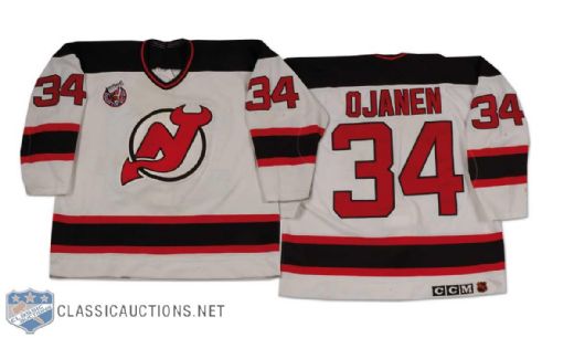 Janne Ojanen 1992-93 New Jersey Devils Game Worn Home Jersey