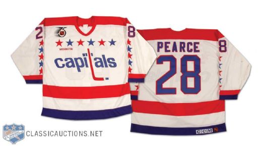Randy Pearce 1991-92 Washington Capitals Preseason Game Worn Jersey