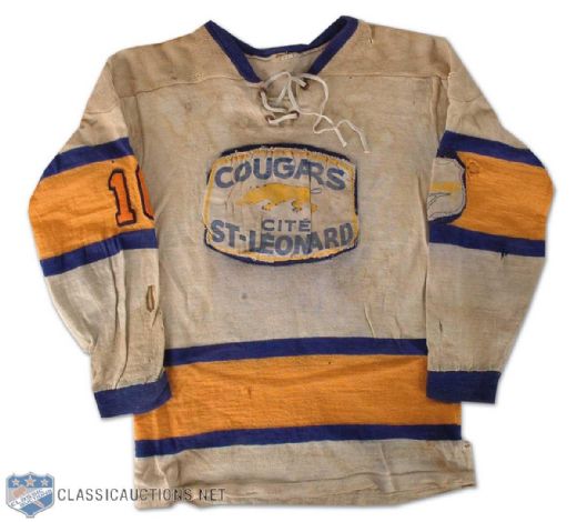 1965-67 St-Leonard Cougars Game Worn Home Jersey