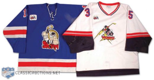 2003-06 Osoyoos Storm Game Worn Jersey Collection of 2