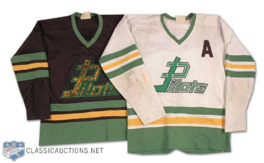 1987-88 Abbotsford Pilots Game Worn Jersey Collection of 2