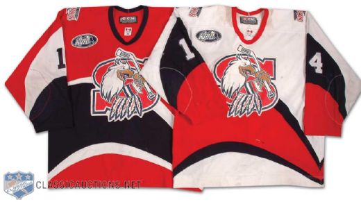 2003-04 Sicamous Eagles Game Worn Jersey Collection of 2