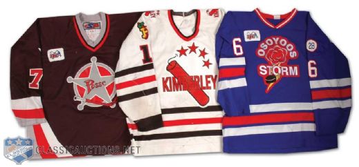 1990s & 2000s KIHL Game Worn Jersey Collection of 3