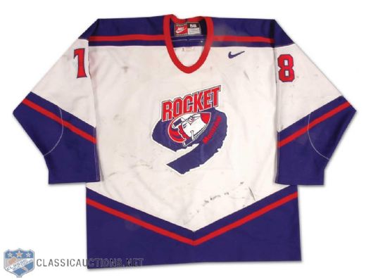 2001-02 Jeff MacCaulay QMJHL Montreal Rocket Game Worn Jersey