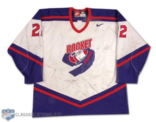 2001-02 Pierre-Andre Bureau QMJHL Montreal Rocket Game Worn Jersey