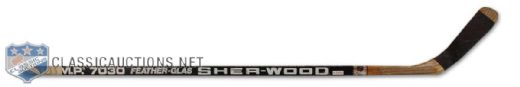 Ray Bourque Game Used Black Sher Wood Hockey Stick