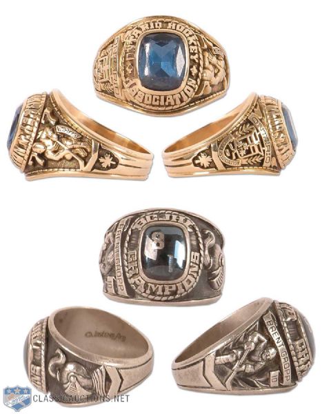 Vintage Junior Hockey Championship Ring Collection of 2