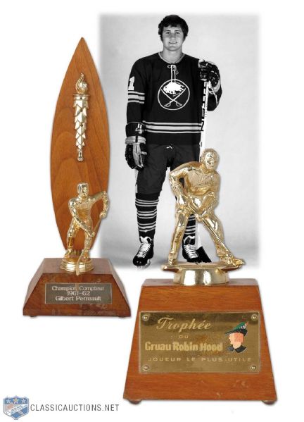 Gilbert Perreault Trophy Collection of 2 + 500-Goal Pennant