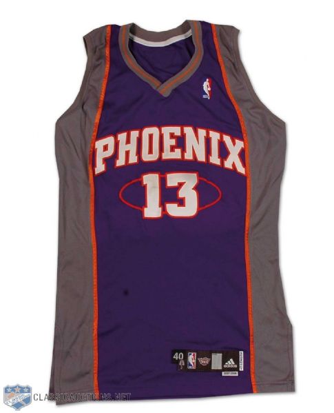 Steve Nash’s 2007-08 Game Used Phoenix Suns Away Jersey