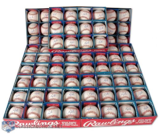 Larry Walker Autographed Baseball Collection of 84