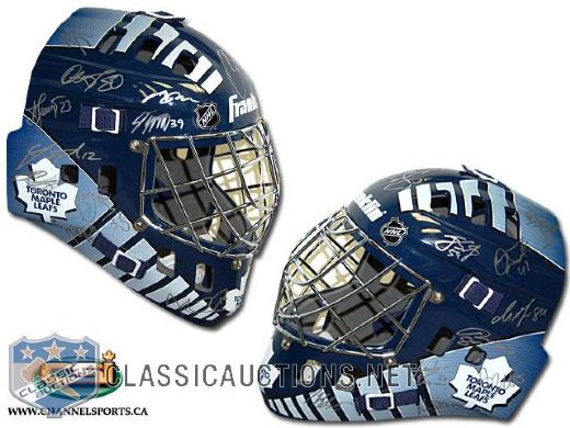 Toronto Maple Leafs 2008/2009 Team Signed Full Size Goalie Mask