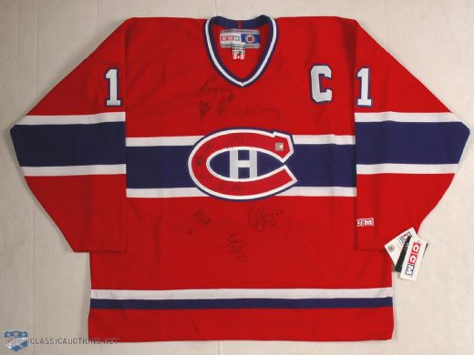 Montreal Canadiens MULTI Signed Koivu Jersey with Koivu * Price * Kovalev and MANY MORE!