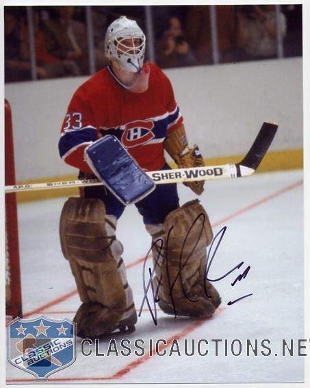 Patrick Roy Autographed Montreal Canadiens RARE WHITE MASK 8x10 Photograph