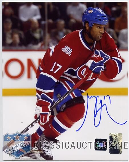 Georges Laraque Autographed Montreal Canadiens 8x10 Photograph