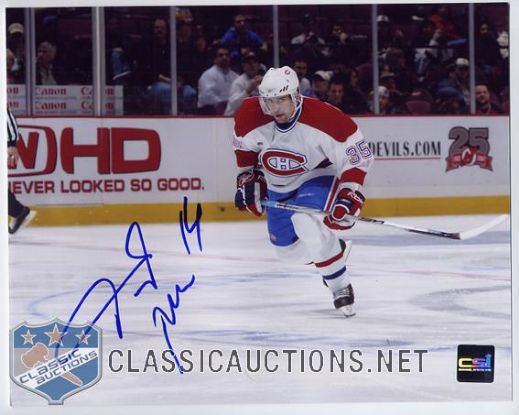 Tomas Plekanec Autographed Montreal Canadiens 8x10 Photograph