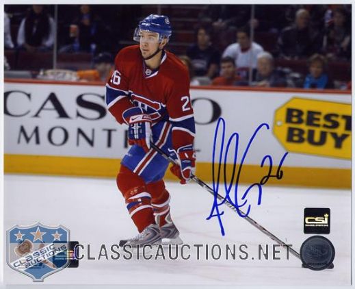Josh Gorges Autographed Montreal Canadiens 8 x 10 Photograph