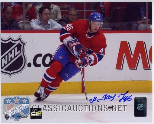 Andrei Kostitsyn Autographed Montreal Canadiens 8x10 Photograph