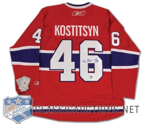Andrei Kostitsyn Autographed Montreal Canadiens Home Model Jersey