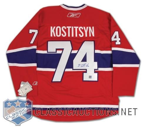 Sergei Kostitsyn Autographed Montreal Canadiens Home Model Jersey