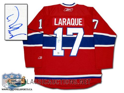 Georges Laraque Autographed Montreal Canadiens Home Model Jersey