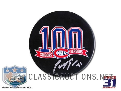 Carey Price Autographed Montreal Canadiens 100th Anniversary Puck