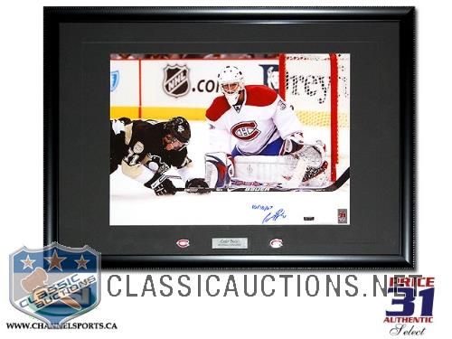 Carey Price Autographed Montreal Canadiens 1st Game Dated Custom Framed 16x20 Photograph