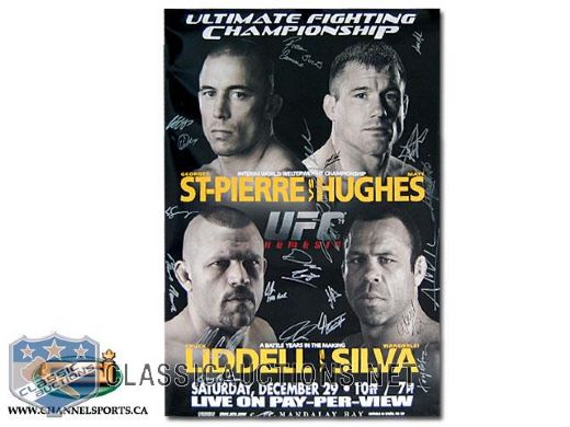 UFC 79 Poster Signed By The ENTIRE FIGHT CARD Including Welterweight Champion Georges "RUSH" St.Pierre and Matt Hughes