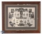 Framed 1910 Stanley Cup Champion Montreal Wanderers Team Photo Montage by Rice Studios