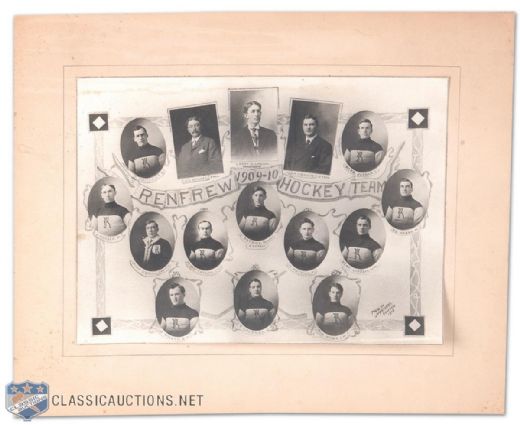 1909-10 Renfrew Hockey Club Cabinet Photograph (15" x 18")