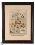 Framed 1899-1900 Stanley Cup Champion Montreal Shamrocks Team Photo Montage by Rice Studios