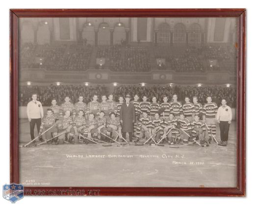 1929-30 Rangers & Americans vs. Senators in Atlantic City Group Photos