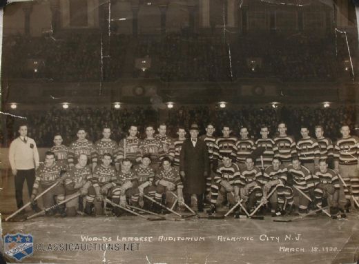 1929-30 Ottawa Senators & New York Americans Team Photograph (9" x 12")