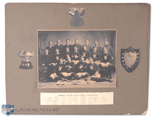 1901-02 Montreal AAA Stanley Cup Champions Team Cabinet Photograph (22" x 28")