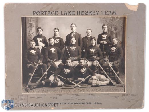 1903-04 Portage Lakes Lakers Team Photograph - First Professional Team!