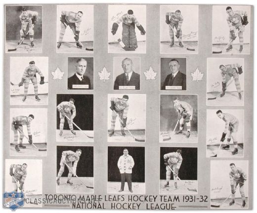 1931-32 Toronto Maple Leafs Stanley Cup Champions Team Photograph (10" x 12")
