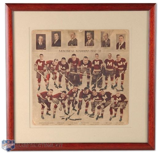 1932-33 Montreal Maroons Team Photo Jigsaw Puzzle - Uncut!
