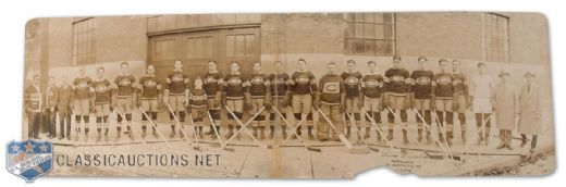 Rare 1926-28 Montreal Canadiens Panoramic Team Photograph (7" x 23")