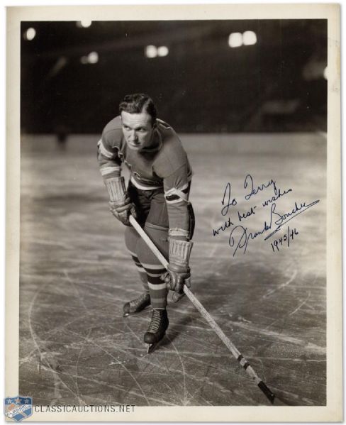 1945-46 Frank Boucher New York Rangers Autographed Photo (8" x 10")