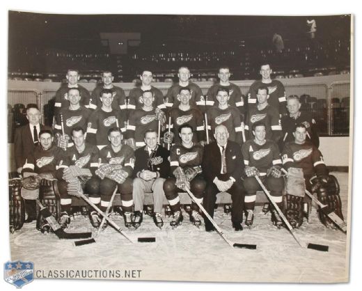 1957-58 Detroit Red Wings Original Team Photo