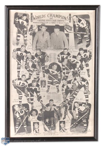 1938-39 Boston Bruins Stanley Cup Champions Photo Montage