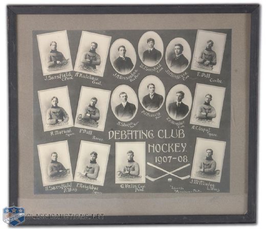 1907-08 Pembroke Debating Club Team Cabinet Photograph with Frank Nighbor